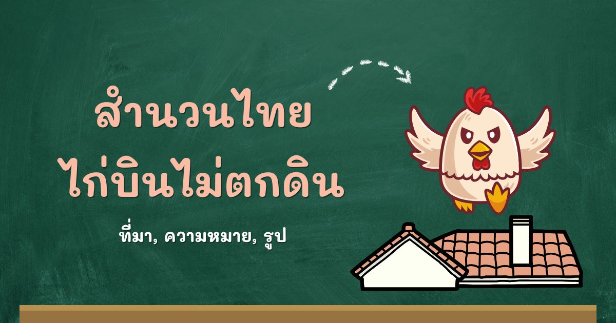 สำนวนไก่บินไม่ตกดิน