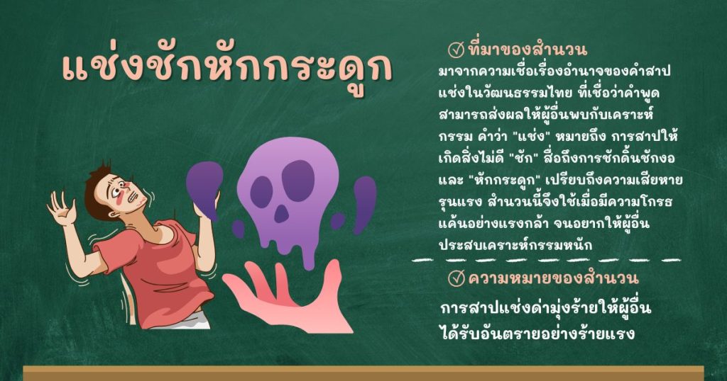ที่มาและความหมายแช่งชักหักกระดูก