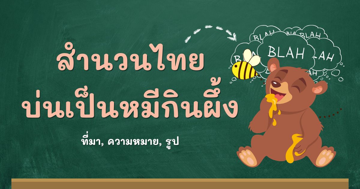 รู้จักสำนวนบ่นเป็นหมีกินผึ้ง ที่มาและความหมาย