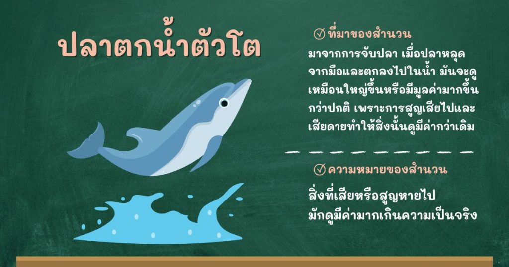 ที่มาและความหมายปลาตกน้ำตัวโต