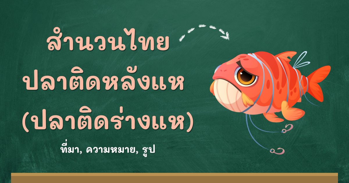 รู้จักสำนวนปลาติดหลังแห (ปลาติดร่างแห) ที่มาและความหมาย
