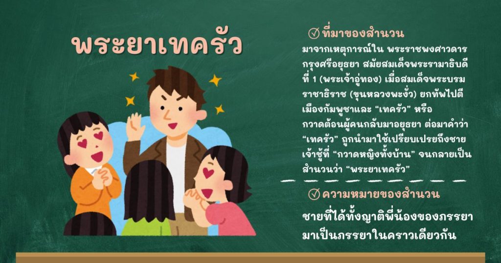 ที่มาและความหมายพระยาเทครัว