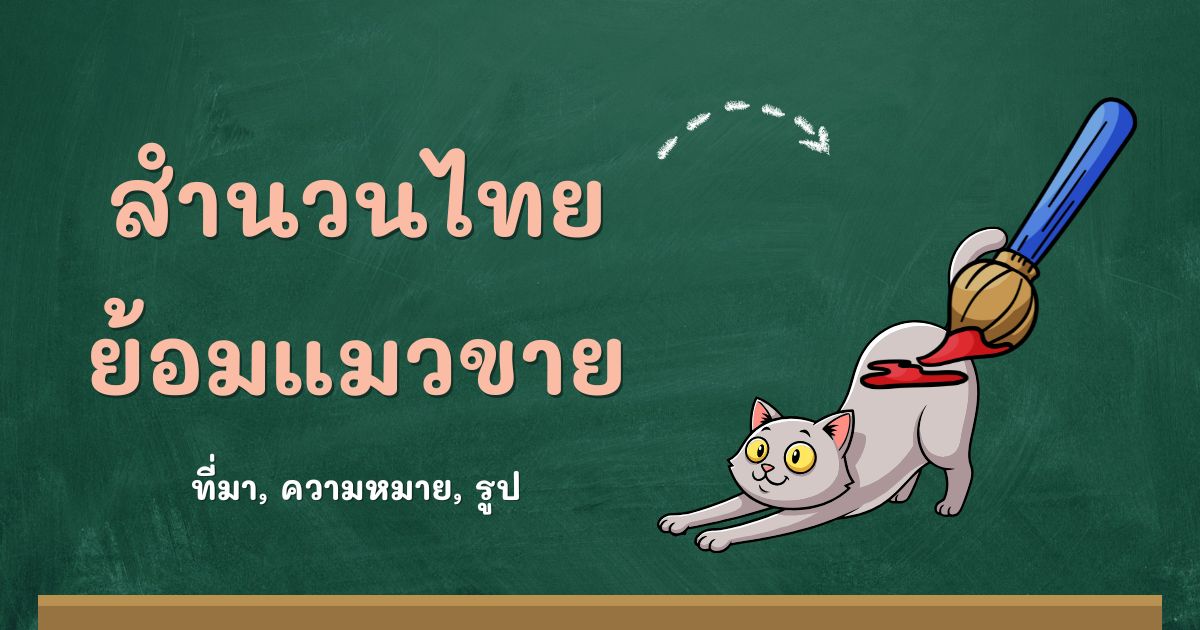 รู้จักสำนวนย้อมแมวขาย ที่มาและความหมาย